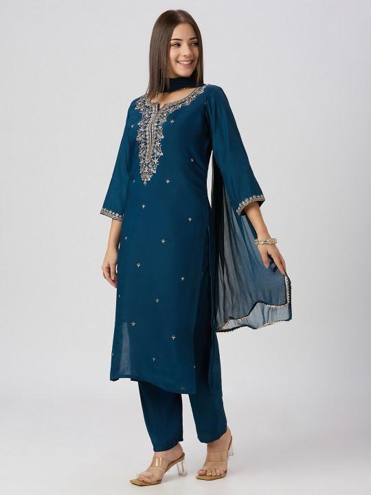 Krunique 3pcs silk kurtis wholesale